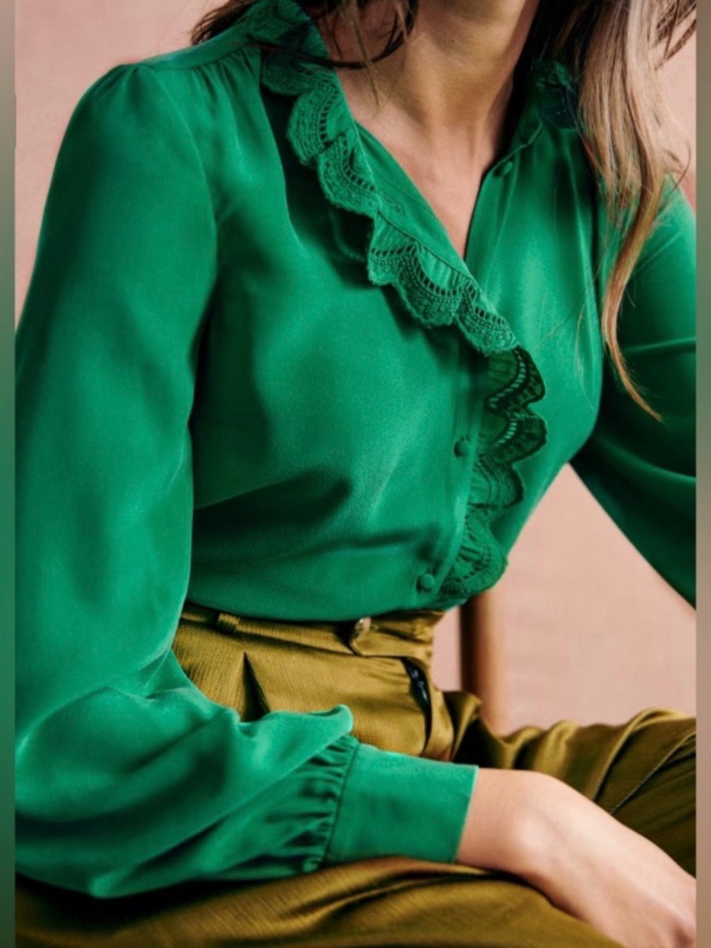 Sezane Chlo in Bright/Vibrant Green